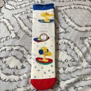 Peanuts Woodstock Socks with Red and Blue Accents